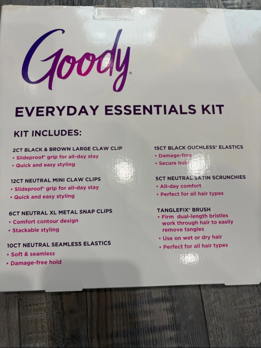 Goody Women’s Everyday Hair Styling Kit - Black, Brown & Neutral